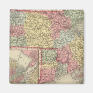 Massachusetts und Rhode Island 2 Magnet