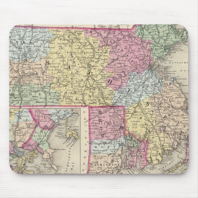 Massachusetts und Rhode Island 2 Mousepad (Vorne)