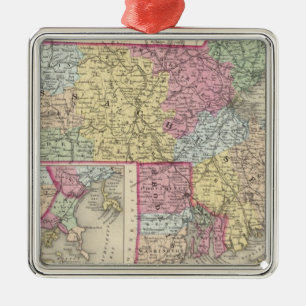 Massachusetts und Rhode Island 2 Ornament Aus Metall