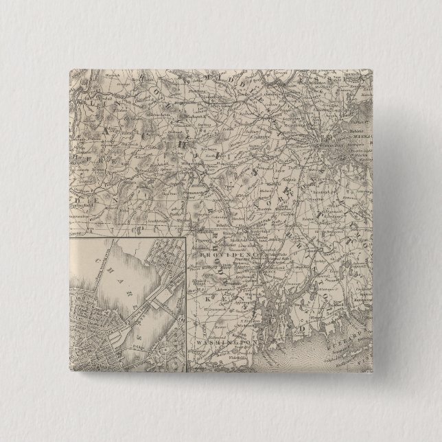 Massachusetts und Rhode Island Button (Vorderseite)