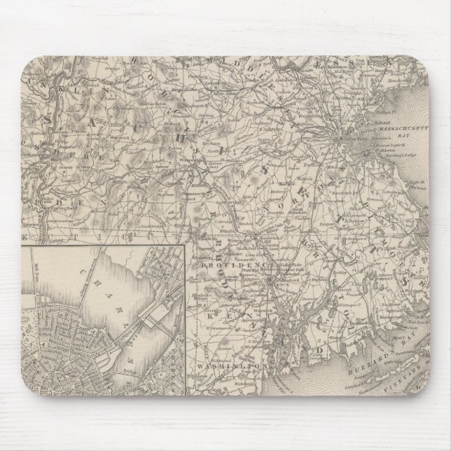 Massachusetts und Rhode Island Mousepad (Vorne)