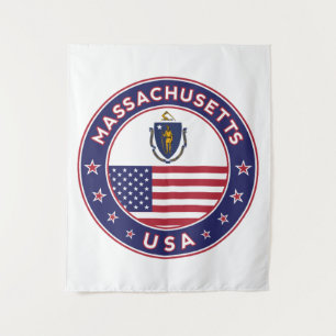 Massachusetts, USA Staaten, Massachusetts Plakat, Wandteppich