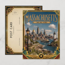 Massachusetts Vintage Art Deco Golden Age