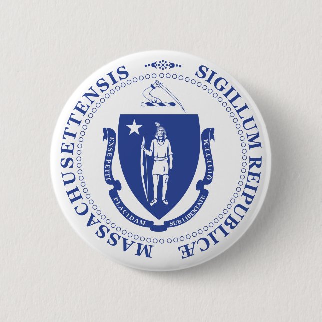 Massachusetts-Zeichen Button (Vorderseite)