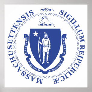 Massachusetts-Zeichen Poster