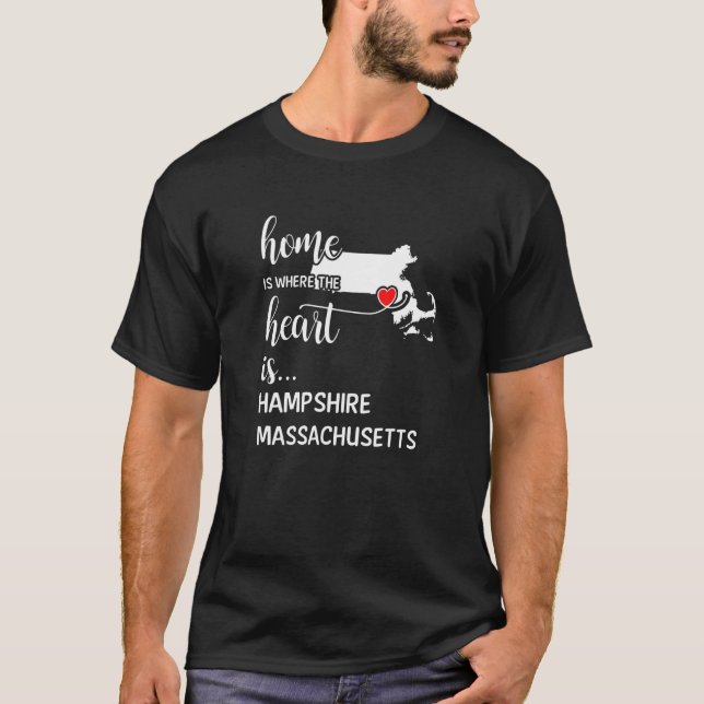 Massachusetts Zuhause ist das Herz ist Hampshire T-Shirt (Vorderseite)