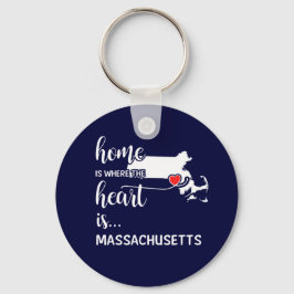 Massachusetts Zuhause ist das Herz Schlüsselanhänger
