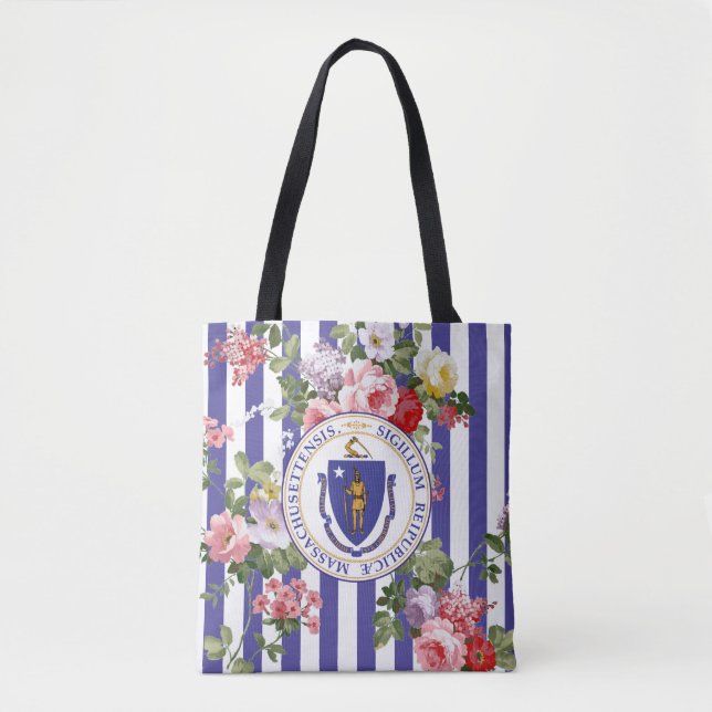 Massachusettsblumenstreifen personifizieren tasche (Vorderseite)