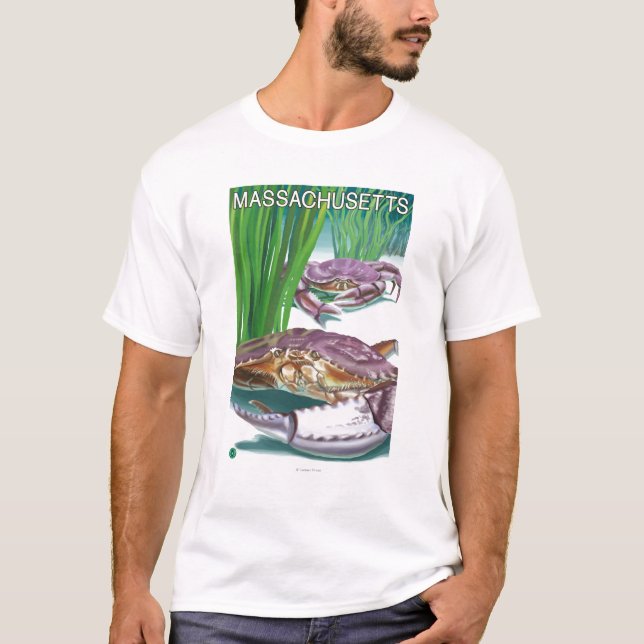 MassachusettsCrab und Fischer T-Shirt (Vorderseite)