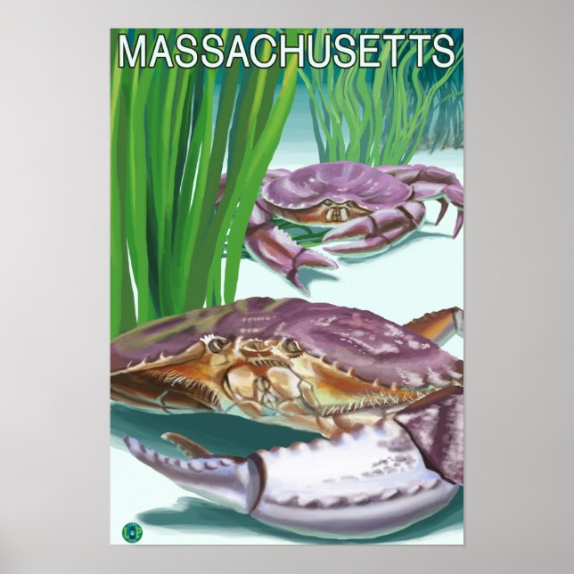 MassachusettsCrab und Fisherman Poster (Vorne)