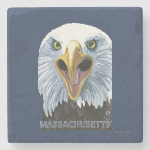 MassachusettsEagle herauf nahes Steinuntersetzer