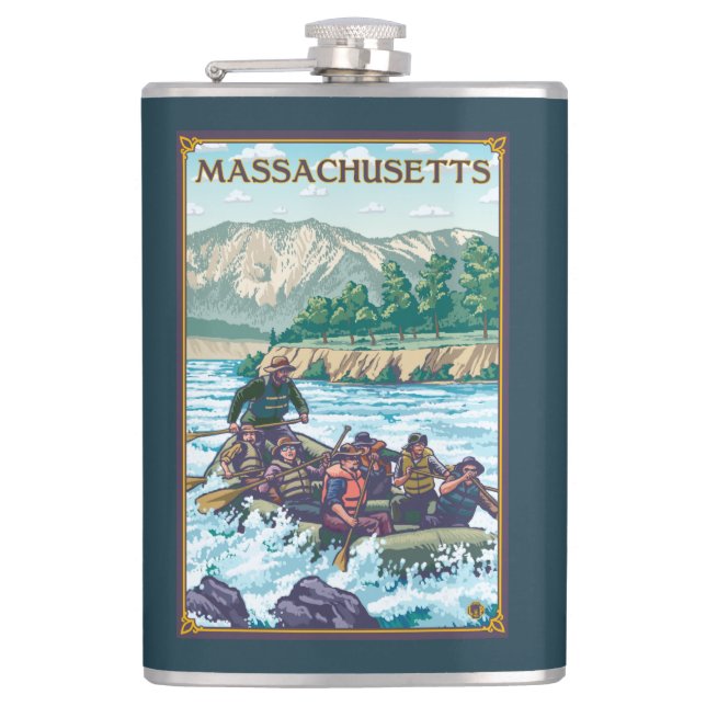 MassachusettsRiver, das Szene flößt Flachmann (Vorderseite)
