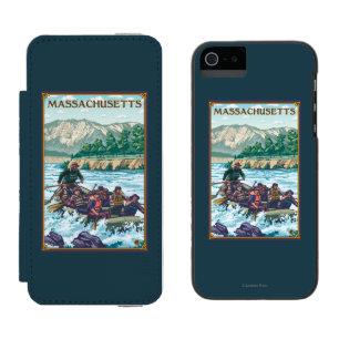 MassachusettsRiver, das Szene flößt Incipio Watson™ iPhone 5 Geldbörsen Hülle