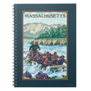 MassachusettsRiver Rafting Scene Notizblock