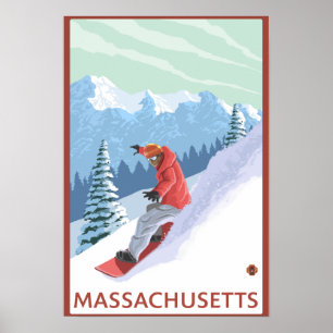 MassachusettsSnowboarder Scene Poster