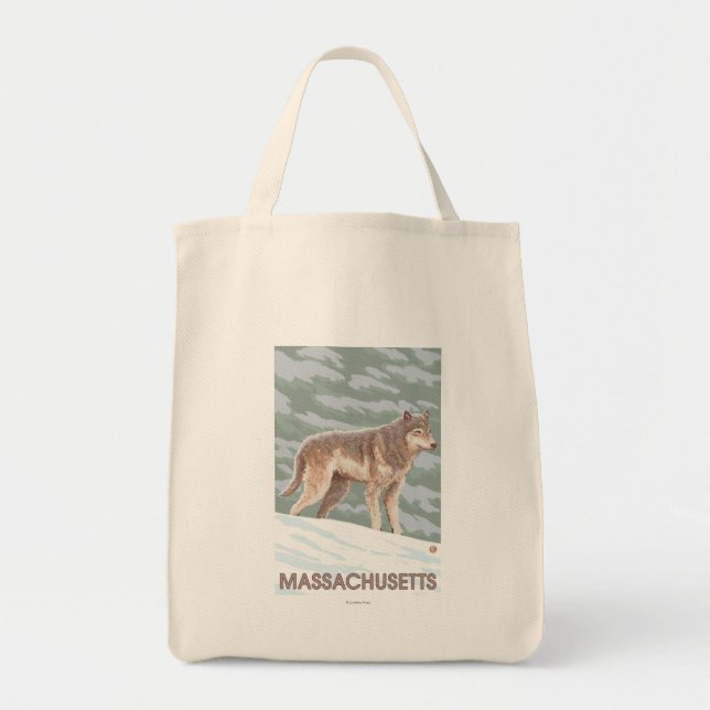 MassachusettsWolf Szene Tragetasche (Vorne)