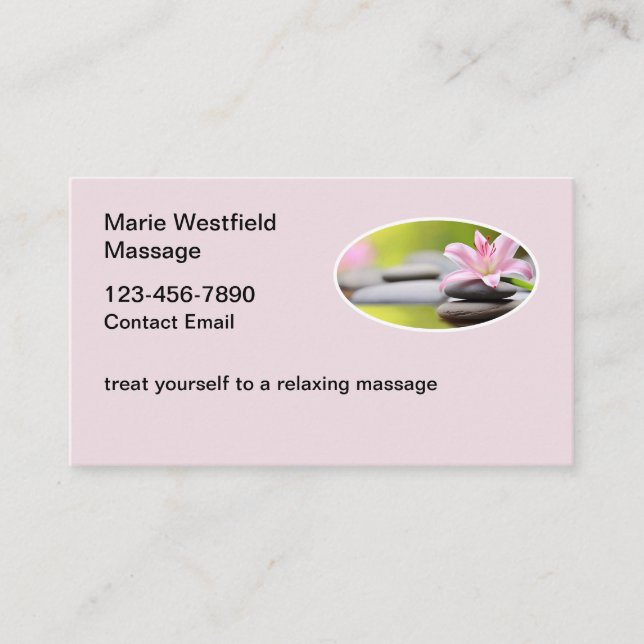 Massage apaisant Cartes de visite Nouveau design (Devant)