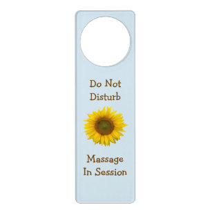 Massage bei Sonnenblumen nicht stören Türanhänger