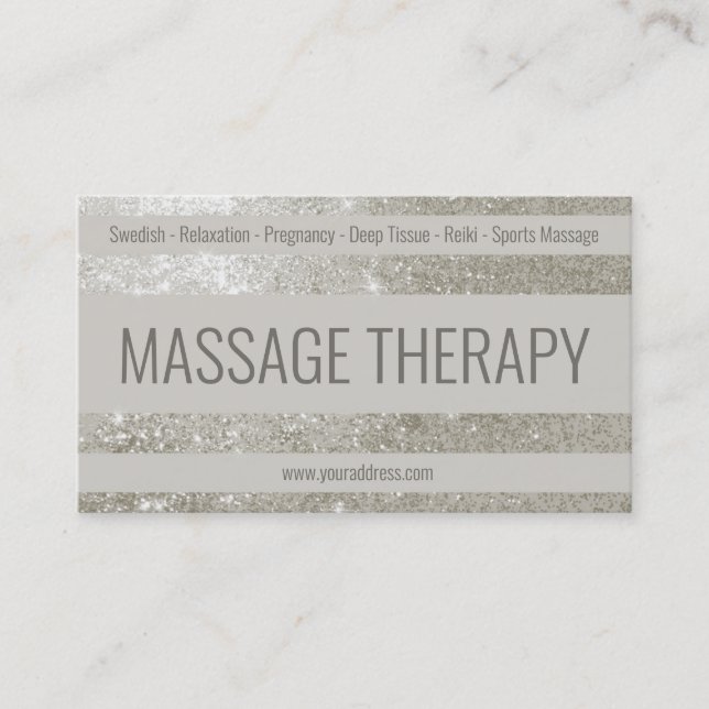 Massage Chiropraktisches Deep Tissue Reiki Wellnes Visitenkarte (Vorderseite)