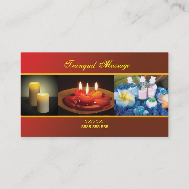Massage-/Entspannungs-Visitenkarte Visitenkarte (Vorderseite)