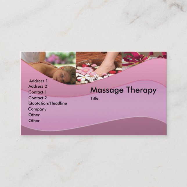 Massage-/Entspannungs-Visitenkarte Visitenkarte (Vorderseite)