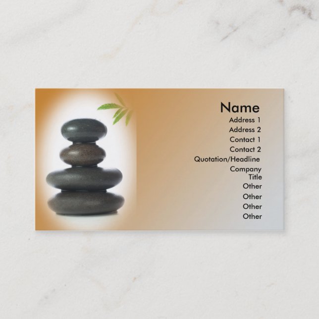 Massage/Entspannungskarte Visitenkarte (Vorderseite)