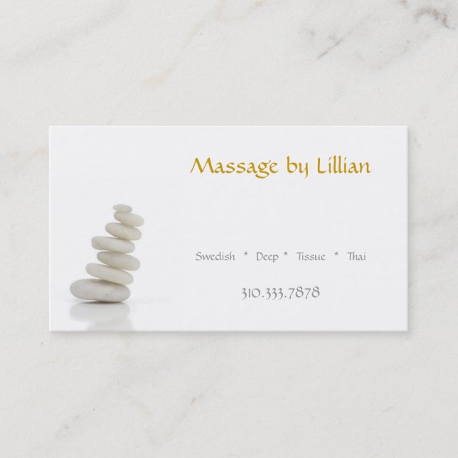 Massage entsteint II Visitenkarte (Vorderseite)