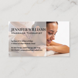 Massage für Frauen Wellness-Center Visitenkarte