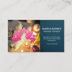 Massage   Gesundheit Wellness   Flower Spa-Logo Visitenkarte