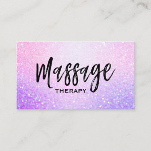 *~* Massage Glitzer Rosa Lavendel Gradient Sparkle Visitenkarte