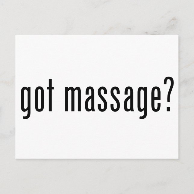 Massage got? postkarte (Vorderseite)