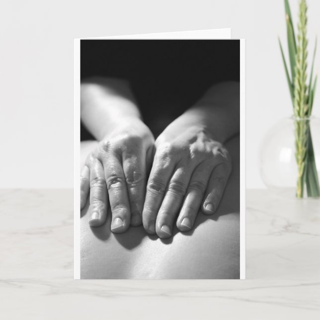 Massage-Hände Karte (Vorderseite)