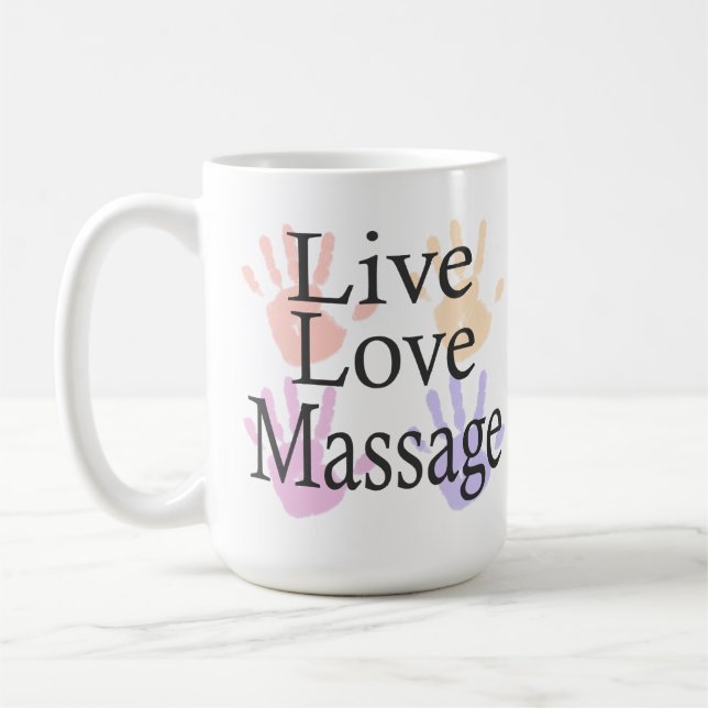 Massage Live Liebe Tasse Geschenk (Links)