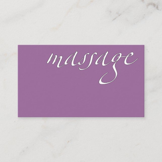 Massage: Massage-Therapeut Visitenkarte (Vorderseite)