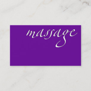 Massage: Massagetherapeut Visitenkarte