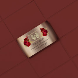 Massage Reflexologie Reiki Hands Rose Gold QR Code Visitenkarte