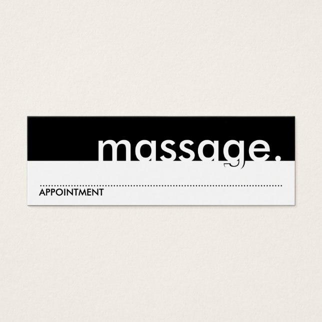 Massage. (Terminkarte) (Vorderseite)
