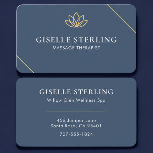 Massage-Therapeut Blau Professional Visitenkarte