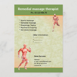 Massage-Therapeut Flyer-Vorlage Einladung