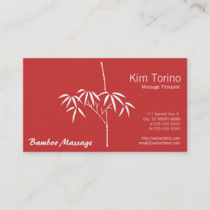 Massage-Therapeut Garden Bamboo Visitenkarte