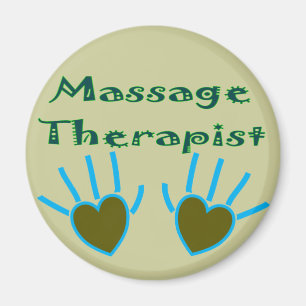 Massage-Therapeut-Herz übergibt Geschenke Magnet