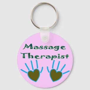 Massage-Therapeut-Herz übergibt Geschenke Schlüsselanhänger