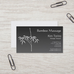 Massage-Therapeut-japanische Bambussteigung Visitenkarte