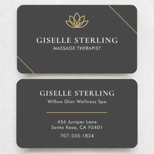 Massage-Therapeut Lotus Modern Profi Visitenkarte