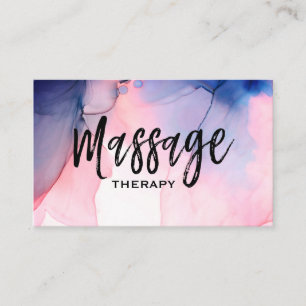 ** Massage-Therapeut * Massage-Therapie-Aquarell Visitenkarte