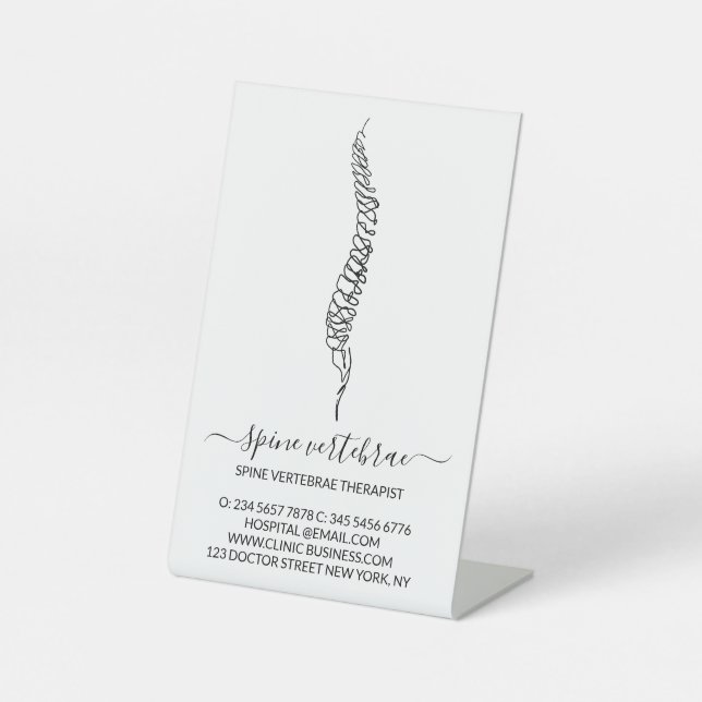 Massage-Therapeut Orthopäde Sockelschild (Vorderseite)