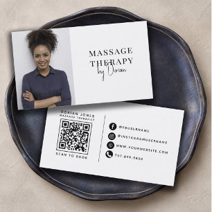 Massage-Therapeut QR-Code-Foto Visitenkarte