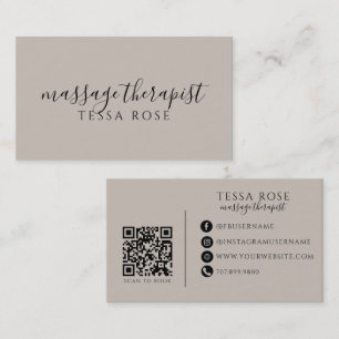 Massage-Therapeut QR-Code Visitenkarte