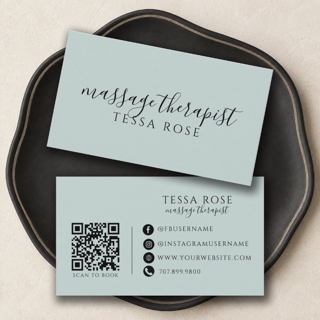 Massage-Therapeut QR-Code  Visitenkarte (Von Creator hochgeladen)