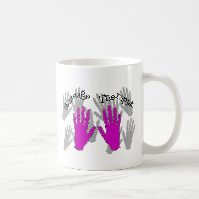 Massage-Therapeut ROSA Handentwurf Kaffeetasse (Rechts)